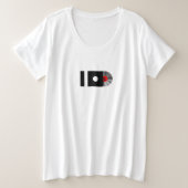 I LIEBE MUSIC GROßE GRÖßE T-Shirt (Design vorne)
