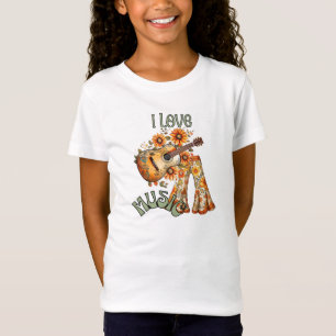 I Liebe Music Guitar T - Shirt
