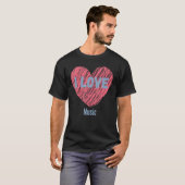 I Liebe Music Heart Image Hobby oder Hobbyist T-Shirt (Vorne ganz)