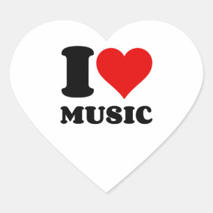 I Liebe Music Herz-Aufkleber