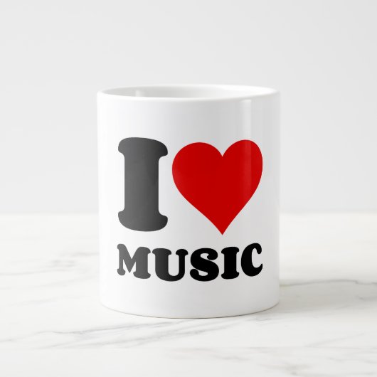 I LIEBE MUSIC Jumbo-Tasse (Vorderseite)