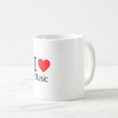 I Liebe Music Kaffeetasse (VorderseiteRechts)