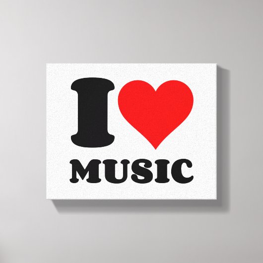 I LIEBE MUSIC LEINWANDDRUCK (Vorderseite)