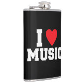 I Liebe Music Lover Flachmann (Rechts)