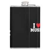 I Liebe Music Lover Flachmann (Rückseite)