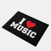 I Liebe Music Lover Fußmatte (Schrägansicht)