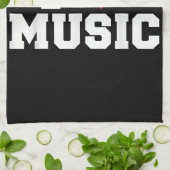 I Liebe Music Lover Geschirrtuch (Gefaltet)