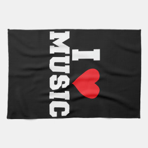 I Liebe Music Lover Geschirrtuch