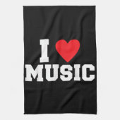 I Liebe Music Lover Geschirrtuch (Vertikal)