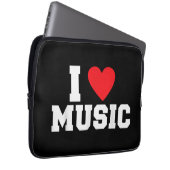 I Liebe Music Lover Laptopschutzhülle (Vorne Rechts)