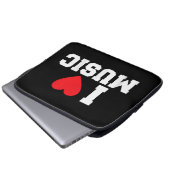 I Liebe Music Lover Laptopschutzhülle (Vorne Knopf)