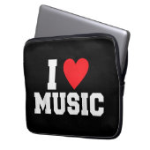 I Liebe Music Lover Laptopschutzhülle (Vorderseite Links)