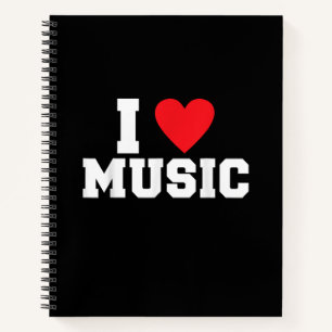 I Liebe Music Lover Notizblock