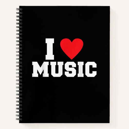I Liebe Music Lover Notizblock (Vorderseite)