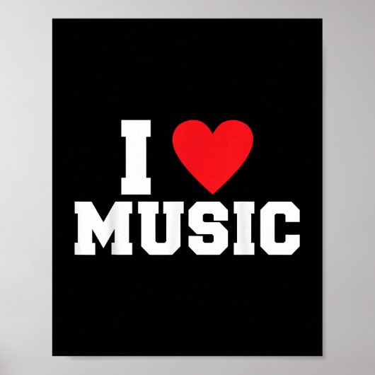 I Liebe Music Lover Poster (Vorne)