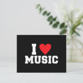 I Liebe Music Lover Postkarte (Stehend Vorderseite)