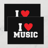 I Liebe Music Lover Postkarte (Vorne/Hinten)