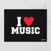I Liebe Music Lover Postkarte (Rückseite)