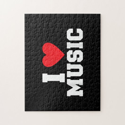 I Liebe Music Lover Puzzle (Vertikal)