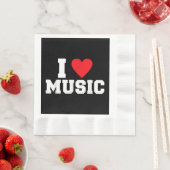 I Liebe Music Lover Serviette (Beispiel)