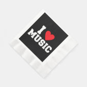 I Liebe Music Lover Serviette (Ecke)