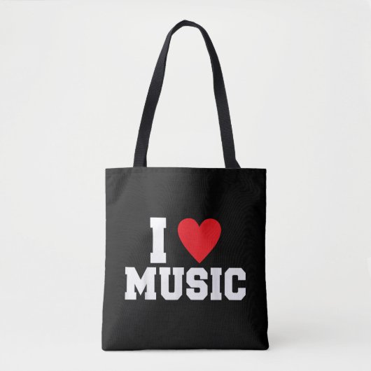 I Liebe Music Lover Tasche (Vorderseite)