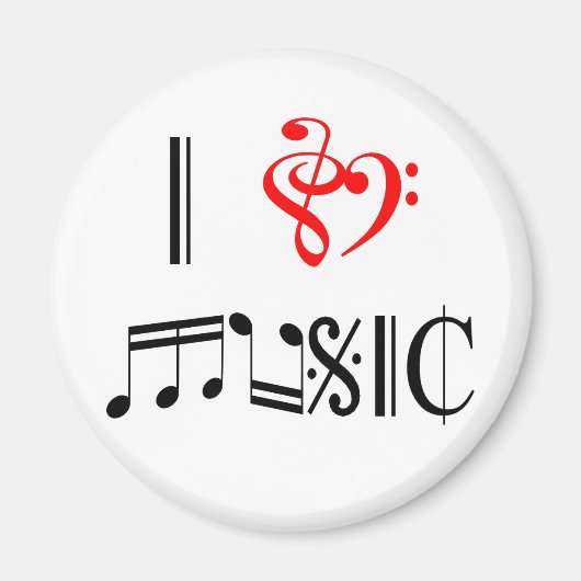 I Liebe Music Magnet (Vorne)