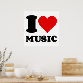 I LIEBE MUSIC POSTER (Küche)