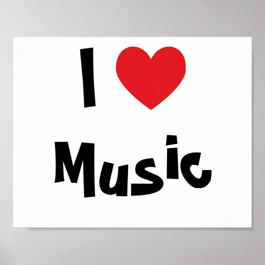 I Liebe Music Poster (Vorne)