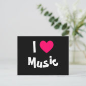 I Liebe Music Postkarte (Stehend Vorderseite)