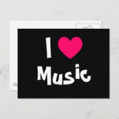 I Liebe Music Postkarte (Vorne/Hinten)
