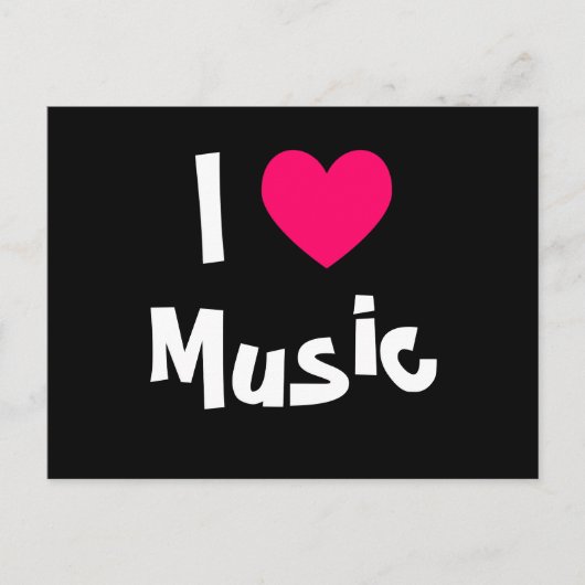 I Liebe Music Postkarte (Vorderseite)