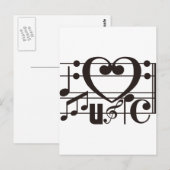 I LIEBE MUSIC POSTKARTE (Vorne/Hinten)