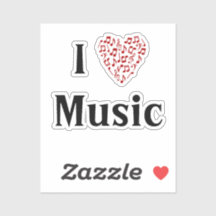 I Liebe Music Red Heart Musiknotens Vinyl