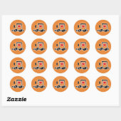 I Liebe Music Runder Aufkleber (Blatt)
