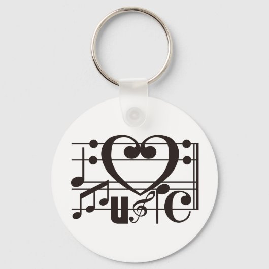 I LIEBE MUSIC SCHLÜSSELANHÄNGER (Vorderseite)