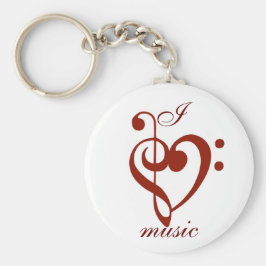 I Liebe Music Schlüsselanhänger