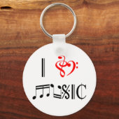 I Liebe Music Schlüsselanhänger (Vorderseite)