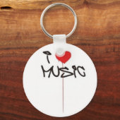 I Liebe Music Schlüsselanhänger (Vorderseite)
