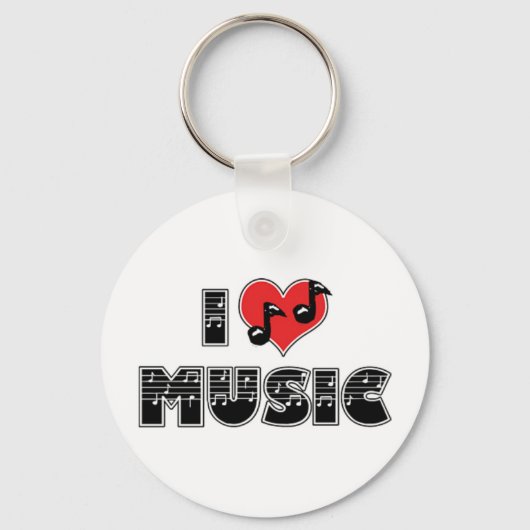I Liebe Music Schlüsselanhänger (Vorderseite)