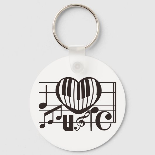 I LIEBE MUSIC SCHLÜSSELANHÄNGER (Vorderseite)