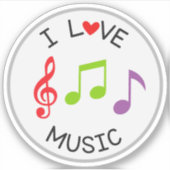I Liebe Music School Die Cut Sticker Decal (Vorderseite)