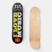 I LIEBE MUSIC Skateboard (Vorderseite)