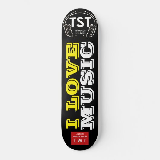 I LIEBE MUSIC Skateboard (Vorderseite)