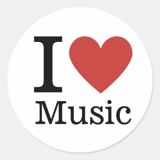 I ❤️ Liebe Music STICKER (Vorderseite)