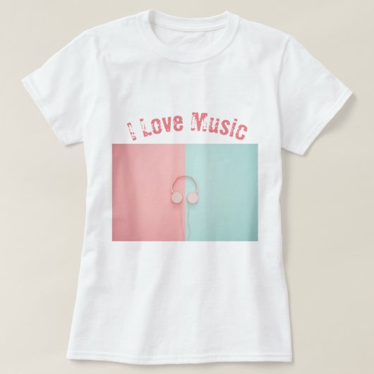 I Liebe Music T - Shirt (Design vorne)