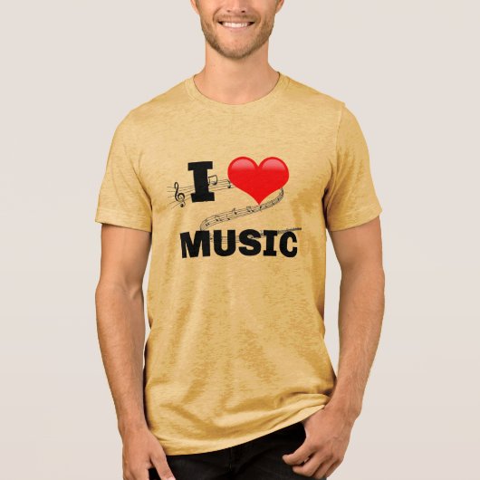 I Liebe Music T - Shirt (Vorderseite)
