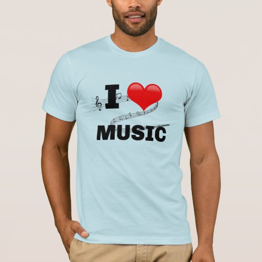 I Liebe Music T - Shirt (Vorderseite)