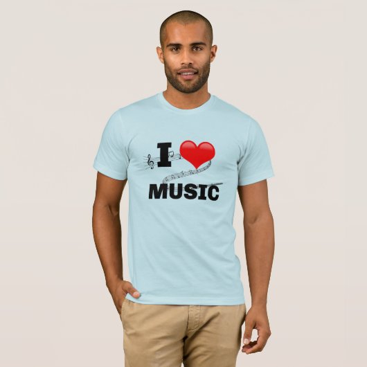 I Liebe Music T - Shirt (Vorne ganz)