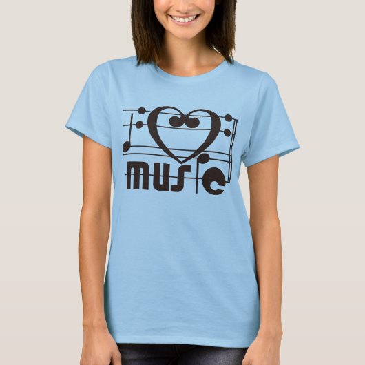 I LIEBE MUSIC T-Shirt (Vorderseite)